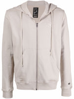 Embroidered-Logo Zip-Up Hoodie