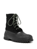 Lace-Up Rubber -Panel Boots
