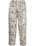 Ornamental Straight-Leg Pants