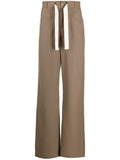 Drawcord-Waist Wide-Leg Trousers