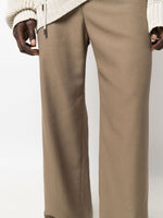 Drawcord-Waist Wide-Leg Trousers