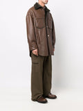 Leather Long-Sleeve Overshirt