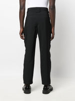 Pleat-Detail Straight-Leg Trousers