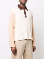 Knitted Colour-Block Polo Shirt