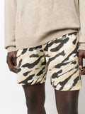 Animal-Print Organic-Cotton Shorts