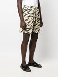 Animal-Print Organic-Cotton Shorts