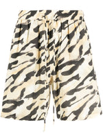 Animal-Print Organic-Cotton Shorts