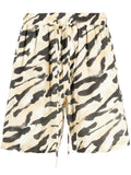 Animal-Print Organic-Cotton Shorts