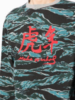Abstract-Print Logo-Embroidered Sweatshirt