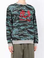 Abstract-Print Logo-Embroidered Sweatshirt