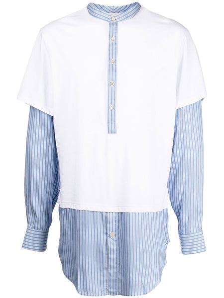 Stripe-Panel Detail Shirt