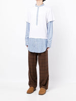 Stripe-Panel Detail Shirt