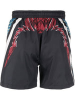 Abstract-Pattern Swim Shorts