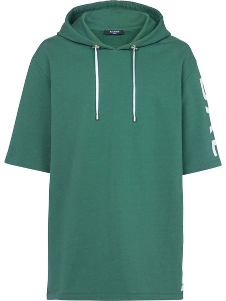 Short-Sleeved Cotton Hoodie