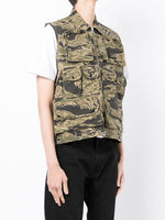 Camouflage-Print Cargo Vest