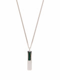 Cube Pendant Malachite Necklace