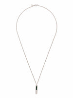 Cube Pendant Malachite Necklace