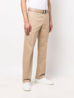 Buckle-Fastened Straight Trousers