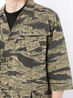 Camouflage Belted Shirt Jacket