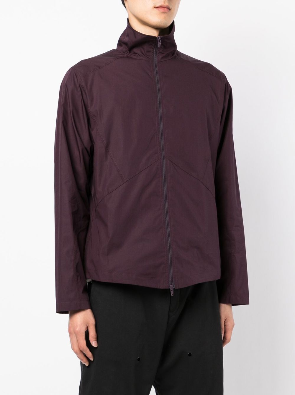 Zipped-Up Stand-Up Neck Jacket
