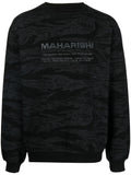 Logo-Print Marbled Sweatshirt