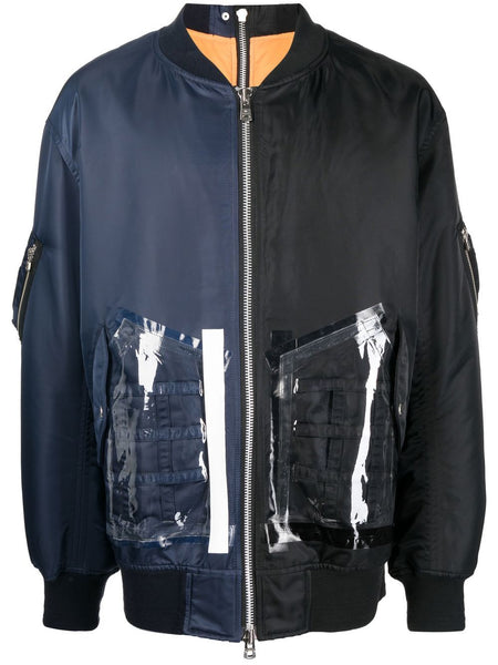 Oversized Two-Tone Flight Jacket