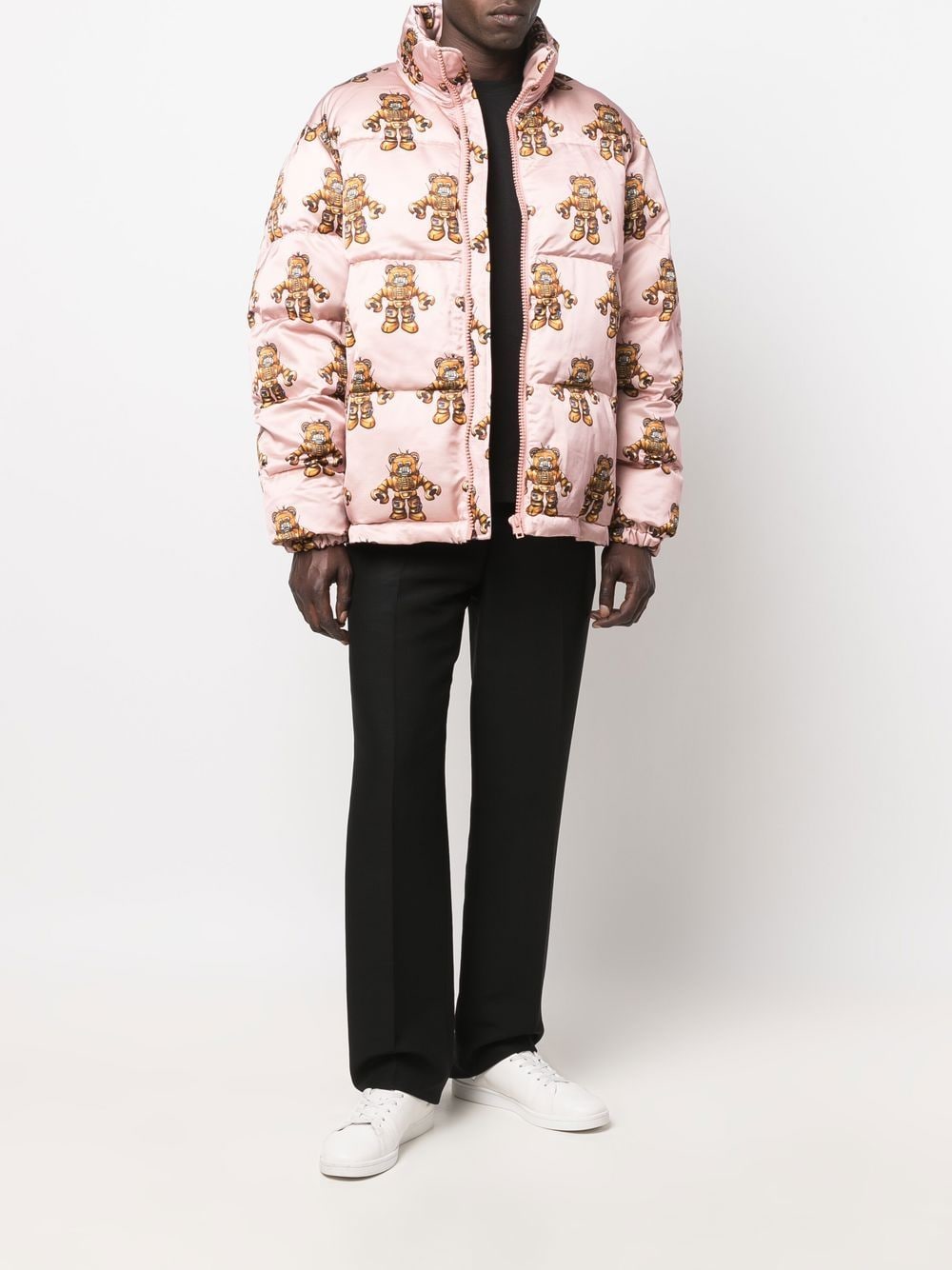 Graphic-Print Padded Coat