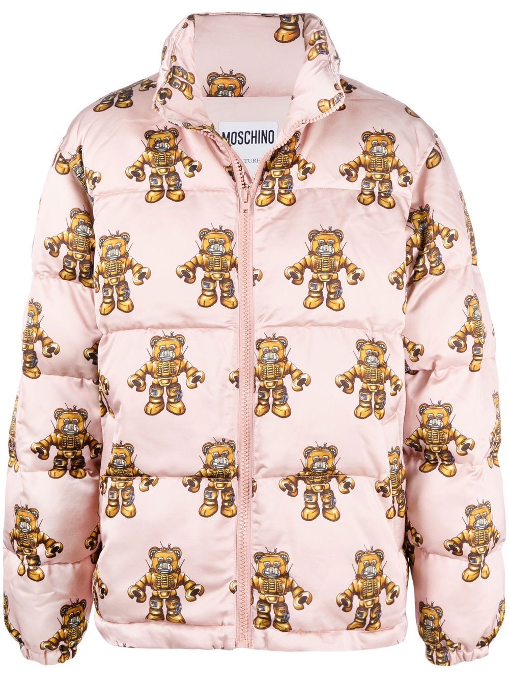 Graphic-Print Padded Coat