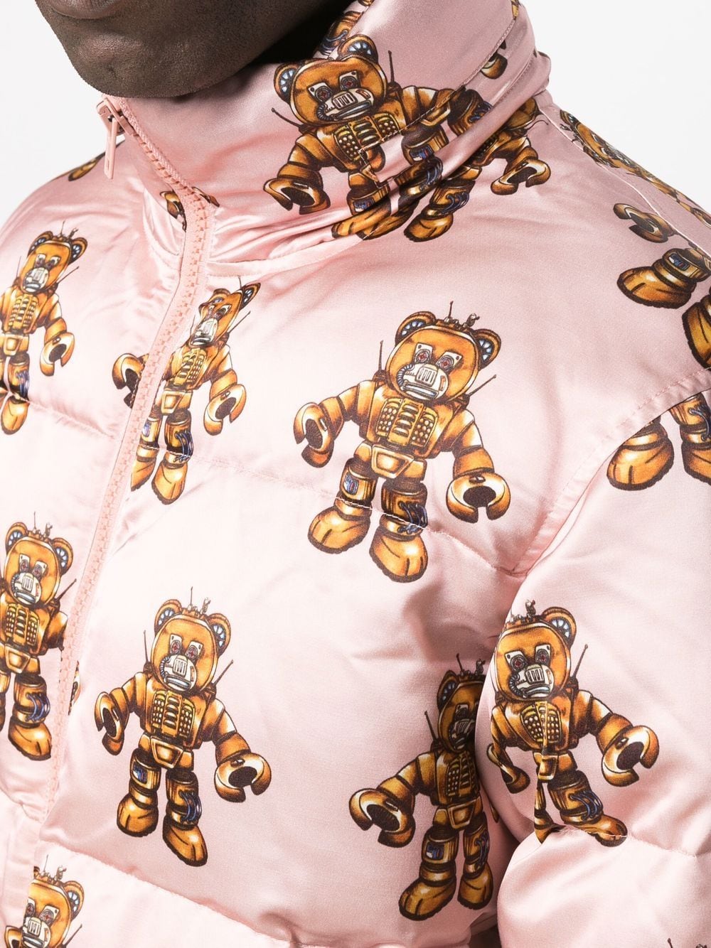 Graphic-Print Padded Coat