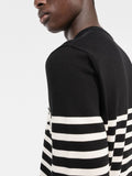 Logo-Knit Striped Cotton Jumper