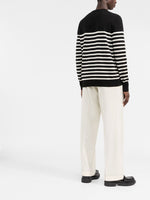 Logo-Knit Striped Cotton Jumper