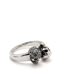 Double-Skull Embellished Ring