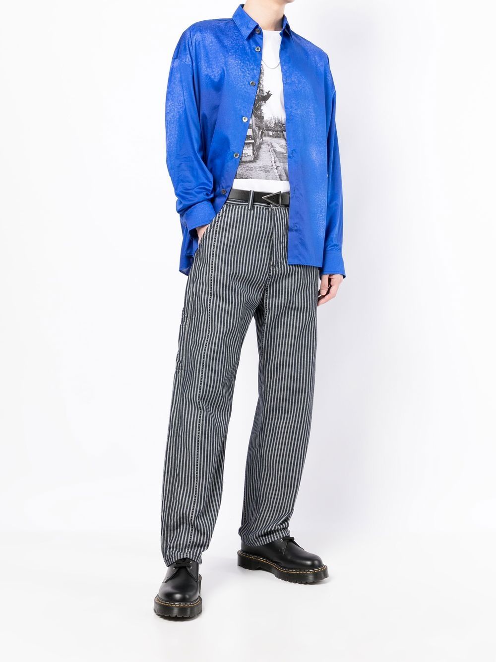 Spray-Effect Satin Shirt