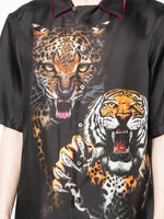 Tiger-Print Silk Shirt