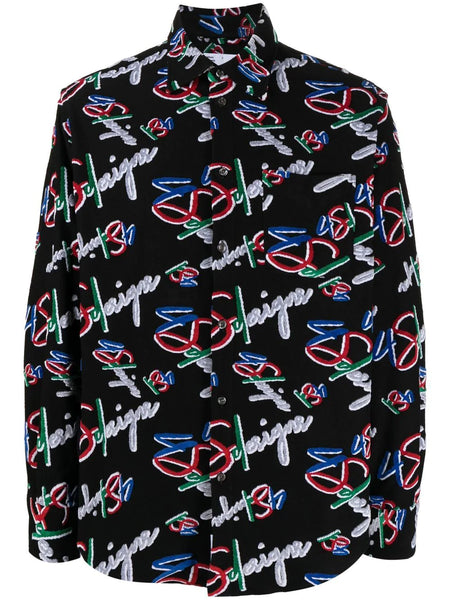 Logo-Print Cotton Shirt