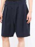 Wide-Leg Wool Bermuda Shorts