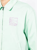 Logo-Print Zip-Up Shirt Jacket