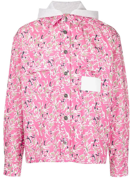 Graphic-Print Hooded Jacket