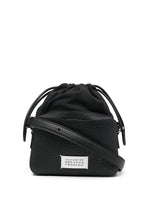 Numbers-Patch Pebbled Shoulder Bag