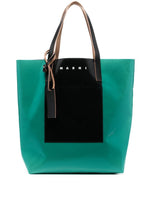Engraved-Logo Panelled Tote