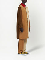 Colour-Block Single-Breasted Coat