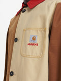 Colour-Block Single-Breasted Coat