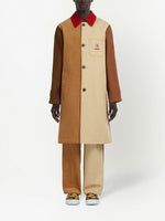 Colour-Block Single-Breasted Coat