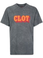 Logo-Print Acid Wash T-Shirt