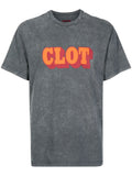 Logo-Print Acid Wash T-Shirt