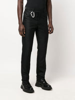 Hook-Embellished Straight Chinos