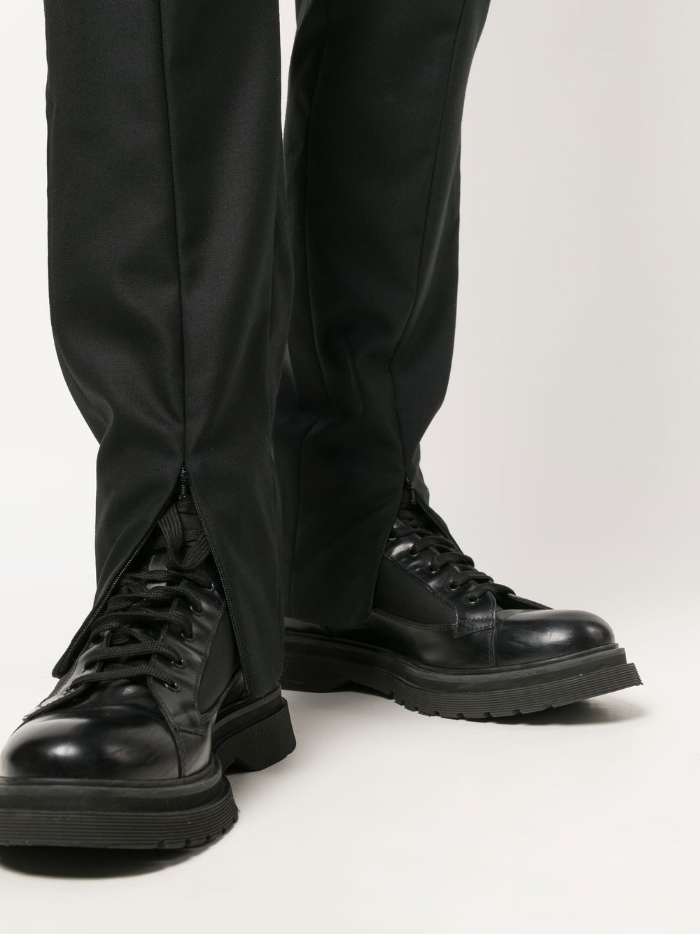 Hook-Embellished Straight Chinos