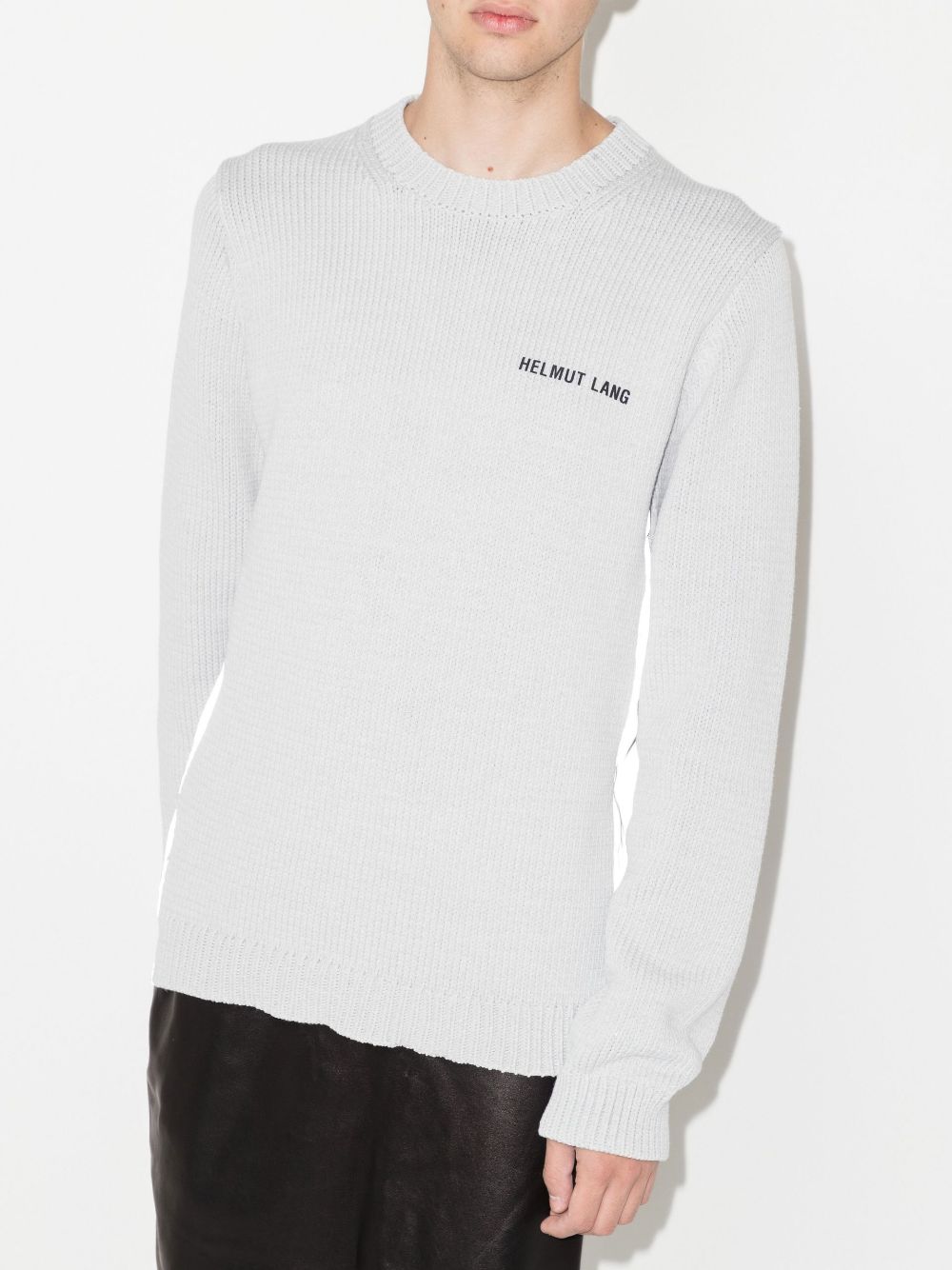 Ribbed-Knit Panelled Jumper
