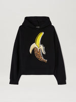 Banana-Print Cotton Hoodie