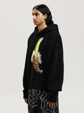 Banana-Print Cotton Hoodie